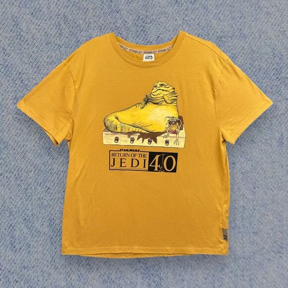 Star Wars Return of the Jedi 40th Anniversary Yellow Graphic T-Shirt – Size M